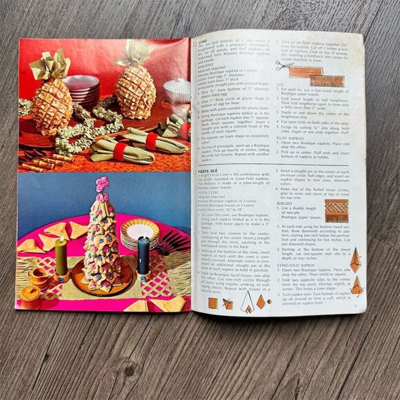 Vintage 1970s The Paper Tique Paper Crafts Booklet Kleenex Tissue Boutique - Picture 11 of 11